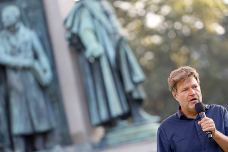 Bündnis 90/Die Grünen-Wahlkampfveranstaltung mit Robert Habeck in Köln