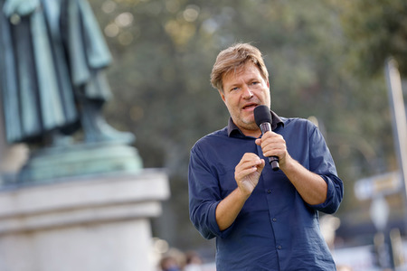 Bündnis 90/Die Grünen-Wahlkampfveranstaltung mit Robert Habeck in Köln
