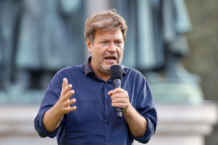 Bündnis 90/Die Grünen-Wahlkampfveranstaltung mit Robert Habeck in Köln