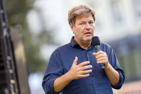 Bündnis 90/Die Grünen-Wahlkampfveranstaltung mit Robert Habeck in Köln