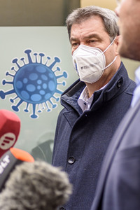 Corona-Impfaktion mit Markus Söder in Nürnberg