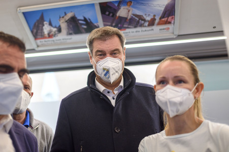 Corona-Impfaktion mit Markus Söder in Nürnberg
