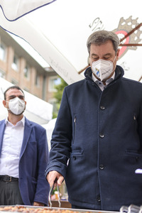 Corona-Impfaktion mit Markus Söder in Nürnberg
