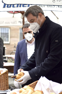 Corona-Impfaktion mit Markus Söder in Nürnberg