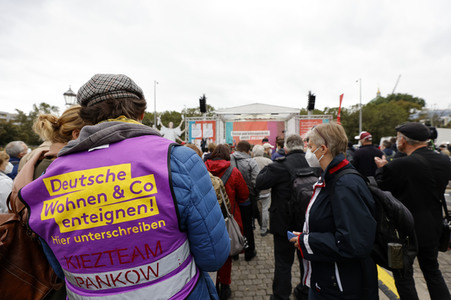 Auftaktveranstaltung zum 48-Stunden-Wahlkampf der Partei Die Linke in Berlin