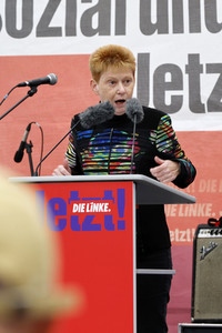 Auftaktveranstaltung zum 48-Stunden-Wahlkampf der Partei Die Linke in Berlin