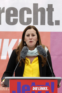Auftaktveranstaltung zum 48-Stunden-Wahlkampf der Partei Die Linke in Berlin