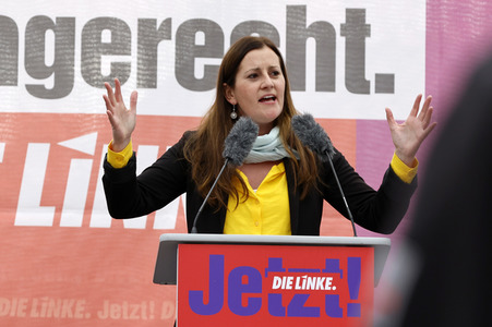 Auftaktveranstaltung zum 48-Stunden-Wahlkampf der Partei Die Linke in Berlin
