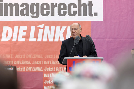 Auftaktveranstaltung zum 48-Stunden-Wahlkampf der Partei Die Linke in Berlin