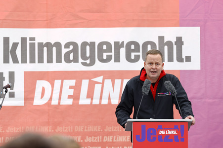 Auftaktveranstaltung zum 48-Stunden-Wahlkampf der Partei Die Linke in Berlin