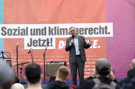 Auftaktveranstaltung zum 48-Stunden-Wahlkampf der Partei Die Linke in Berlin