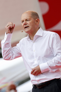 SPD-Wahlkampfveranstaltung mit Olaf Scholz in Köln