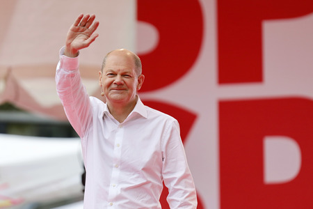 SPD-Wahlkampfveranstaltung mit Olaf Scholz in Köln