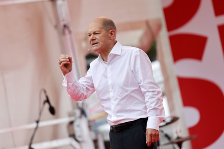 SPD-Wahlkampfveranstaltung mit Olaf Scholz in Köln