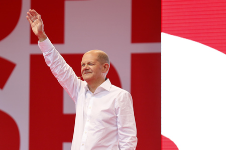 SPD-Wahlkampfveranstaltung mit Olaf Scholz in Köln