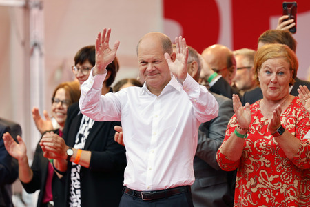SPD-Wahlkampfveranstaltung mit Olaf Scholz in Köln