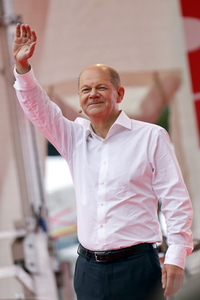 SPD-Wahlkampfveranstaltung mit Olaf Scholz in Köln