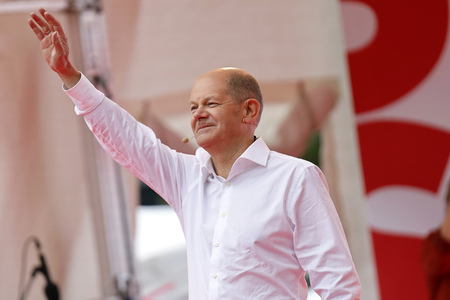 SPD-Wahlkampfveranstaltung mit Olaf Scholz in Köln