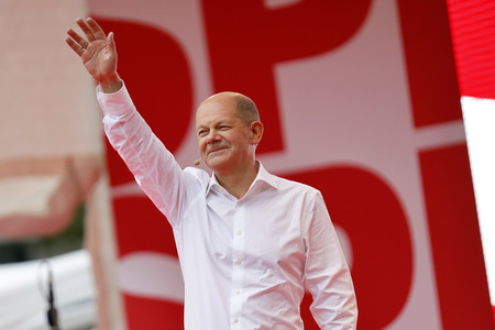 SPD-Wahlkampfveranstaltung mit Olaf Scholz in Köln
