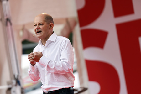 SPD-Wahlkampfveranstaltung mit Olaf Scholz in Köln