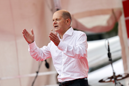SPD-Wahlkampfveranstaltung mit Olaf Scholz in Köln