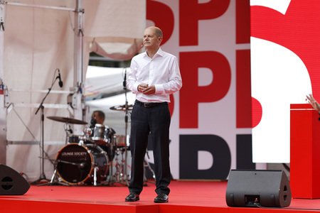 SPD-Wahlkampfveranstaltung mit Olaf Scholz in Köln