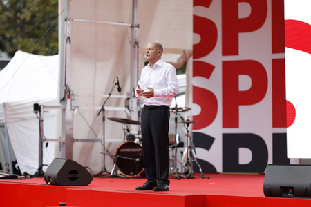 SPD-Wahlkampfveranstaltung mit Olaf Scholz in Köln