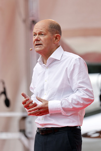 SPD-Wahlkampfveranstaltung mit Olaf Scholz in Köln