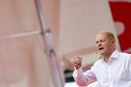 SPD-Wahlkampfveranstaltung mit Olaf Scholz in Köln