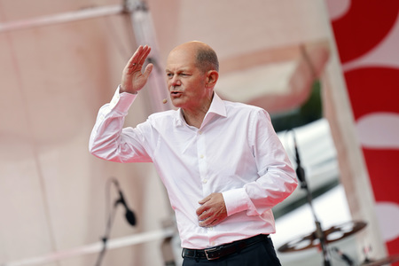 SPD-Wahlkampfveranstaltung mit Olaf Scholz in Köln
