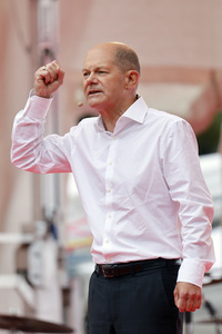 SPD-Wahlkampfveranstaltung mit Olaf Scholz in Köln