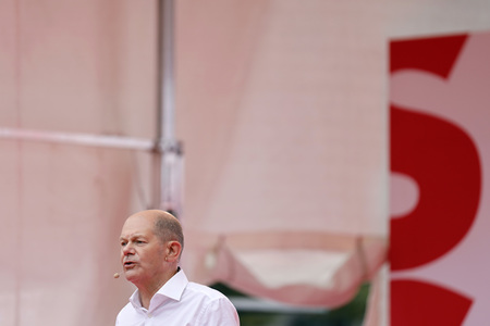 SPD-Wahlkampfveranstaltung mit Olaf Scholz in Köln