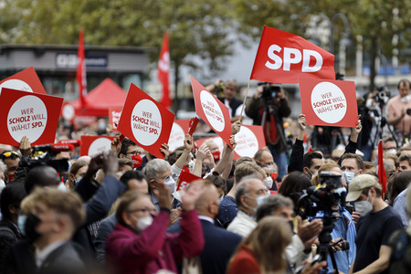 SPD-Wahlkampfveranstaltung mit Olaf Scholz in Köln