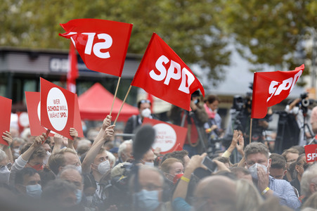 SPD-Wahlkampfveranstaltung mit Olaf Scholz in Köln