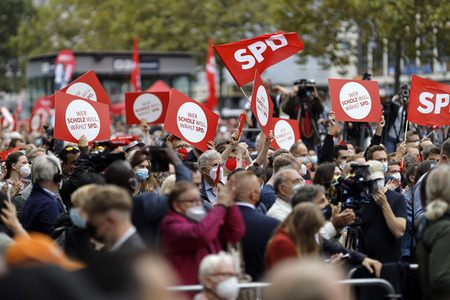 SPD-Wahlkampfveranstaltung mit Olaf Scholz in Köln