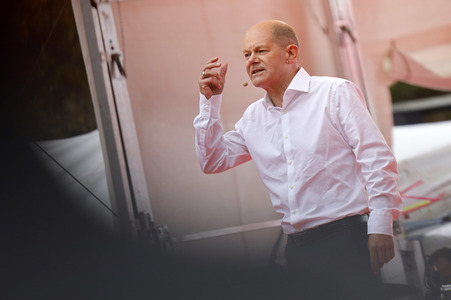SPD-Wahlkampfveranstaltung mit Olaf Scholz in Köln