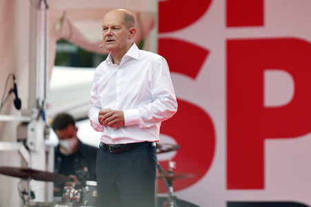 SPD-Wahlkampfveranstaltung mit Olaf Scholz in Köln