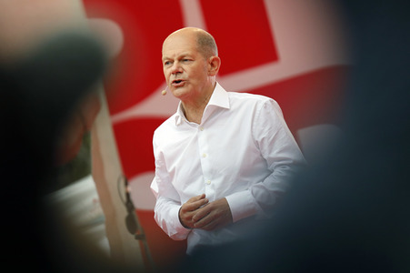 SPD-Wahlkampfveranstaltung mit Olaf Scholz in Köln