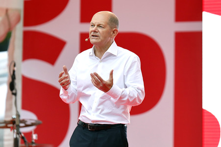 SPD-Wahlkampfveranstaltung mit Olaf Scholz in Köln