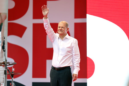 SPD-Wahlkampfveranstaltung mit Olaf Scholz in Köln