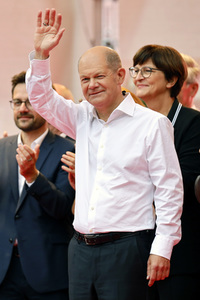 SPD-Wahlkampfveranstaltung mit Olaf Scholz in Köln
