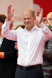 SPD-Wahlkampfveranstaltung mit Olaf Scholz in Köln