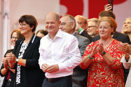SPD-Wahlkampfveranstaltung mit Olaf Scholz in Köln