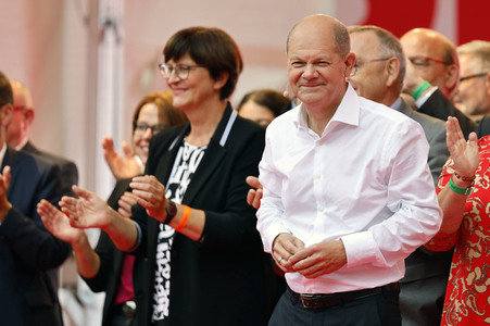 SPD-Wahlkampfveranstaltung mit Olaf Scholz in Köln