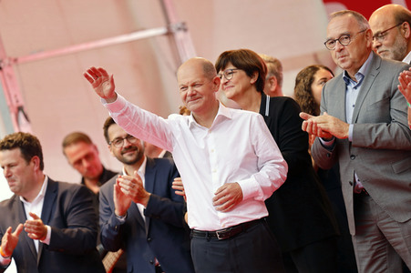 SPD-Wahlkampfveranstaltung mit Olaf Scholz in Köln