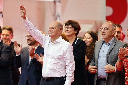 SPD-Wahlkampfveranstaltung mit Olaf Scholz in Köln