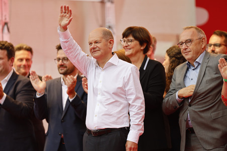 SPD-Wahlkampfveranstaltung mit Olaf Scholz in Köln