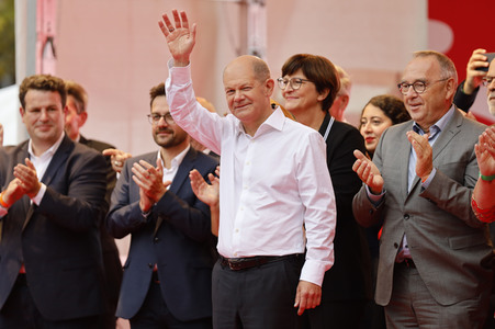 SPD-Wahlkampfveranstaltung mit Olaf Scholz in Köln