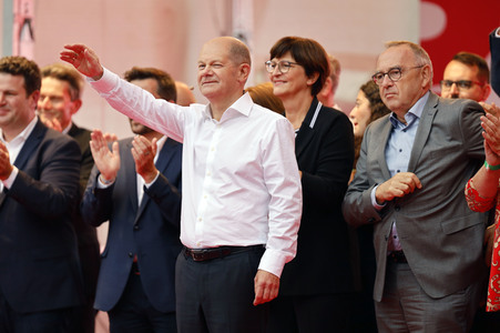 SPD-Wahlkampfveranstaltung mit Olaf Scholz in Köln