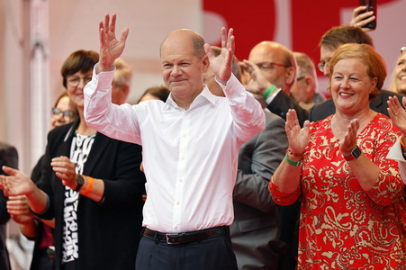 SPD-Wahlkampfveranstaltung mit Olaf Scholz in Köln